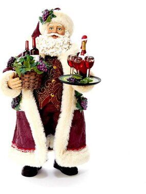 11.5" Fabric Santa Figurine - Festive Holiday Decor, Collectible Christmas